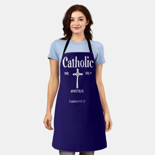One Holy Catholic Apostolic Church Apron エプロン (着用した状態)