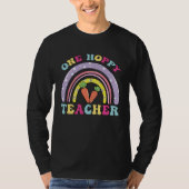One Hoppy Teacher Rainbow  Teacher Easter Day 2023 Tシャツ (正面)
