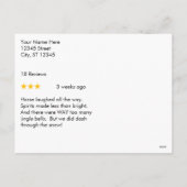 One Horse Open Sleigh Pun Holiday Postcard シーズンポストカード (裏面)