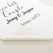 One hot couple add name since 20XX year date シェルパブランケット (3/4)