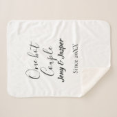 One hot couple add name since 20XX year date シェルパブランケット (正面(横))