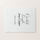 One hot couple add name since 20XX year date ジグソーパズル (横)