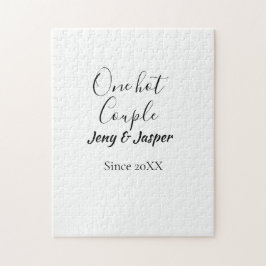 One hot couple add name since 20XX year date ジグソーパズル