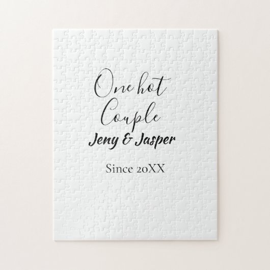 One hot couple add name since 20XX year date ジグソーパズル (縦)