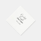 One hot couple add name since 20XX year date スタンダードカクテルナプキン (角)