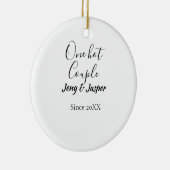 One hot couple add name since 20XX year date セラミックオーナメント (右)