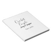 One hot couple add name since 20XX year date ノートパッド (アングル)