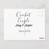 One hot couple add name since 20XX year date ポストカード (裏面)