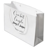 One hot couple add name since 20XX year date ラージペーパーバッグ (裏面アングル)