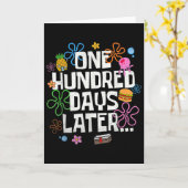 One Hundred Days Later 100 Days Of School Student  カード (黄色い花)