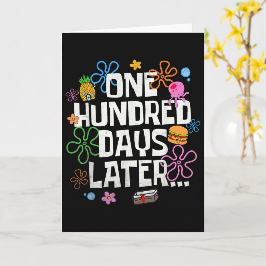 One Hundred Days Later 100 Days Of School Student  カード (黄色い花)