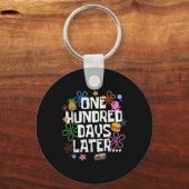 One Hundred Days Later 100 Days Of School Student  キーホルダー (正面)