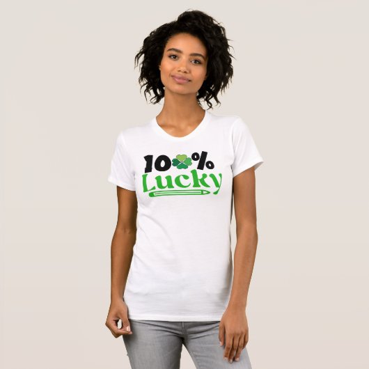 One Hundred Percent Lucky St. Patrick’s Day -61101 Tシャツ (正面フル)