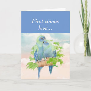 ONE I LOVE Blue Parrotsの記念日 カード