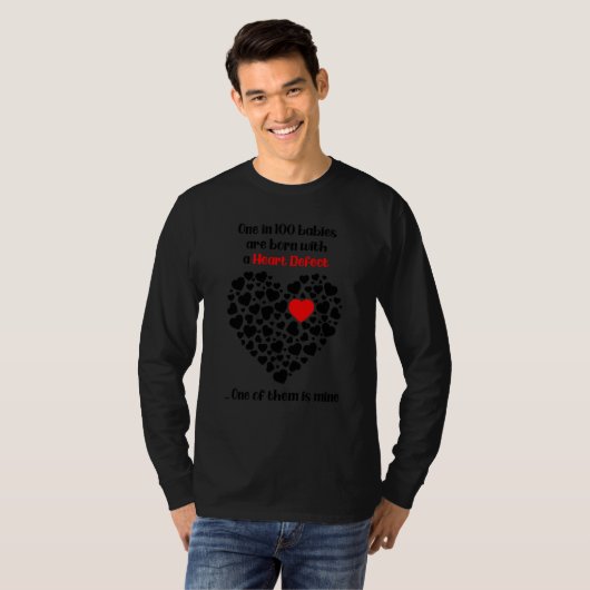 One In 100 CHD Awareness Heart Warrior Support Squ Tシャツ (正面フル)