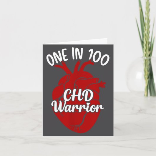 One In 100 Chd Warrior Congenital Heart Disease Aw カード (正面)