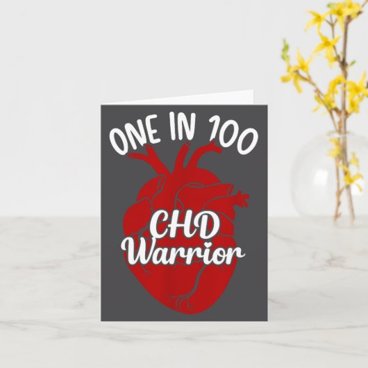 One In 100 Chd Warrior Congenital Heart Disease Aw カード (黄色い花)