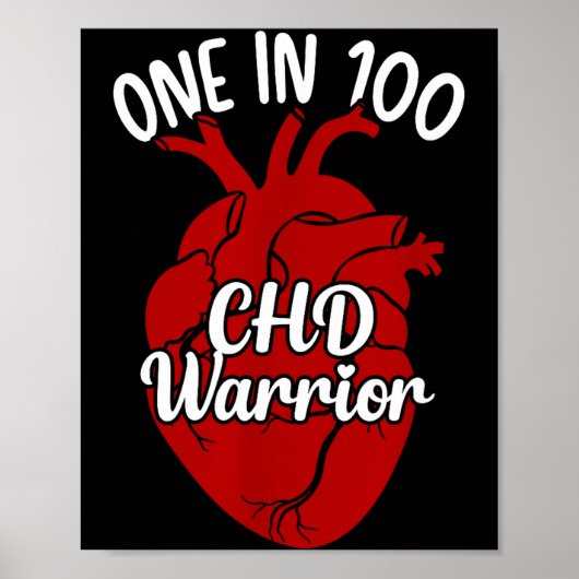 One In 100 Chd Warrior Congenital Heart Disease Aw ポスター (正面)