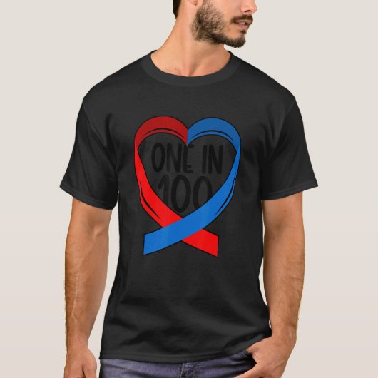 One In 100 CHD Warrior Congenital Heart Disease Tシャツ (正面)