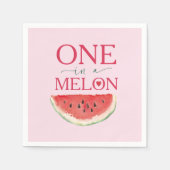 One in a Melon スイカの1歳の誕生日  スタンダードカクテルナプキン (正面)