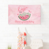 One+in+a+Melon スイカ 水彩 1歳 誕生日 横断幕 (インサイチュ)