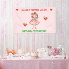 One in a Melon 誕生日バナー｜スイカの妖精 横断幕