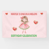 One in a Melon 誕生日バナー|スイカの妖精 横断幕 (横)