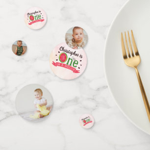 One In A Melon 1st誕生日パーティー写真 コンフェッティ