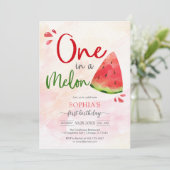 One In A Melon 1st Birthday Invitation 招待状 (スタンド正面)
