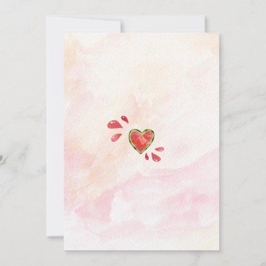 One In A Melon 1st Birthday Invitation 招待状 (裏面)