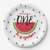 One in a Melon 1st Birthday Party ペーパープレート (正面)