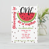 One in a Melon 1st Birthday Party 招待状 (スタンド正面)