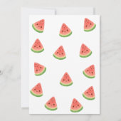 One in a Melon 1st Birthday Summer Girl Invitation 招待状 (裏面)