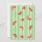 One in a melon 1st birthday watermelon party 招待状 (裏面)