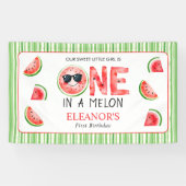 One in a melon 1st birthday watermelon party 横断幕 (横)