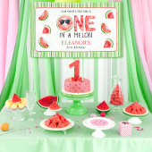 One in a melon 1st birthday watermelon party 横断幕