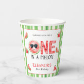 One in a melon 1st birthday watermelon party 紙コップ (裏面)