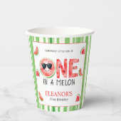 One in a melon 1st birthday watermelon party 紙コップ (正面)