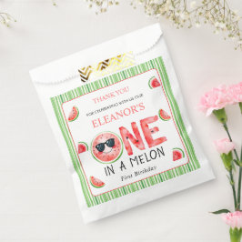 One in a melon 1st birthday watermelon Thank You フェイバーバッグ