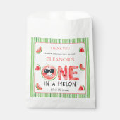 One in a melon 1st birthday watermelon Thank You フェイバーバッグ (正面)