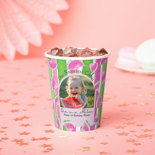 One in a Melon Birthday watermelon 紙コップ (インサイチュ)