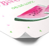 One In A Melon Cute First Birthday Welcome ポスター (角)