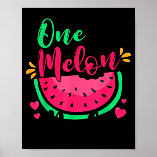One In A Melon Dada Summer Birthday Party Matching ポスター (正面)