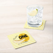One in a Melon First 1st Birthday Party スクエアペーパーコースター (インサイチュ)