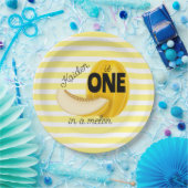 One in a Melon First 1st Birthday Party ペーパープレート (パーティー)