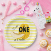 One in a Melon First 1st Birthday Party ペーパープレート (パーティー)