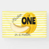 One in a Melon First 1st Birthday Party 横断幕 (横)