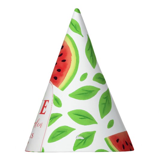 One In A Melon  First Birthday  パーティーハット (右)