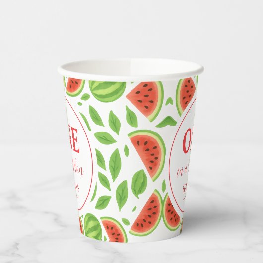 One In A Melon First Birthday  紙コップ (左)