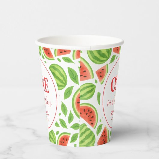 One In A Melon First Birthday  紙コップ (右)